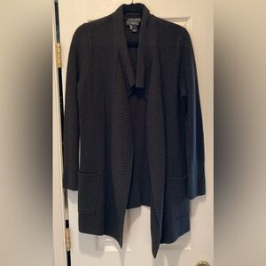 St. John exclusively for Nordstrom brown cashmere open long cardigan